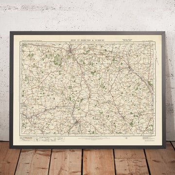 Mappa del vecchio Ordnance Survey, Foglio 86 - Bury St. Edmunds e Sudbury, 1925: Haverhill, Stowmarket, Hadleigh, Needham Market, Glemsford 