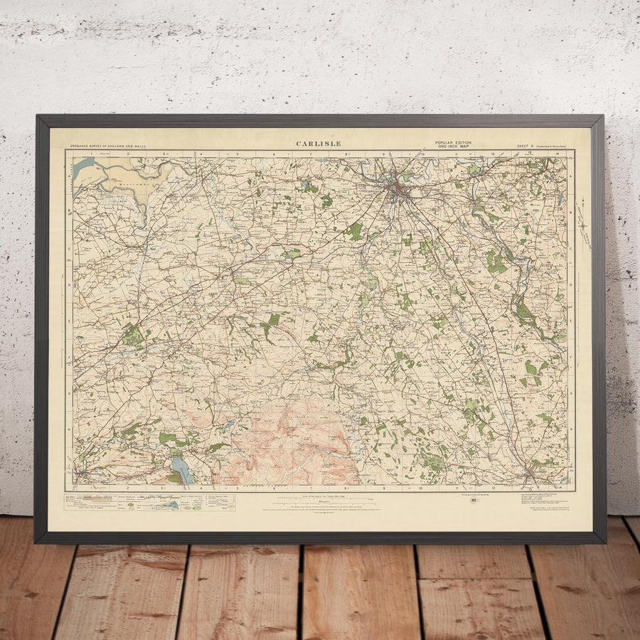Old Ordnance Survey Map, Sheet 9 - Carlisle, 1925: Cockermouth, Penrith, Caldbeck, Wigton, Wetheral