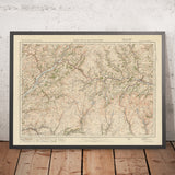 Mappa dell'Ordnance Survey Antica, Foglio 90 - Brecon & Llandovery, 1925: Llangadog, Llanwrda, Glanaman, Centro Nazionale delle Grotte per il Galles, Parco Nazionale di Bannau Brycheiniog 