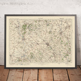 Vecchia mappa dell'Ordnance Survey, Foglio 95 - Luton, 1925: Leighton Buzzard, Hitchin, Stevenage, Dunstable, Milton Keynes 