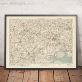 Vecchia mappa dell'Ordnance Survey, Foglio 97 - Colchester, 1925: Brightlingsea, Braintree, Halstead, Witham, Dedham Vale AONB 