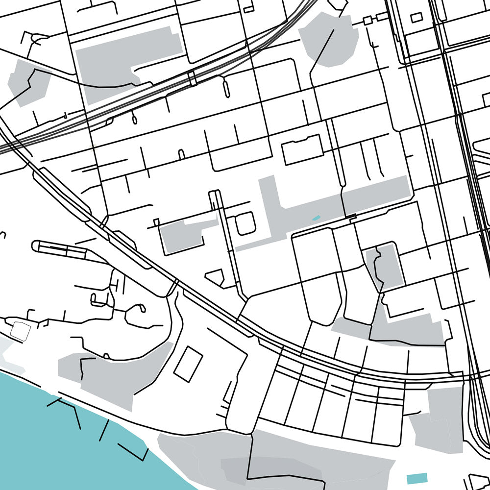 Moderner Stadtplan von Södermalm, Schweden: Rathaus, Globe Arena, ABBA Museum, Djurgården, Skansen
