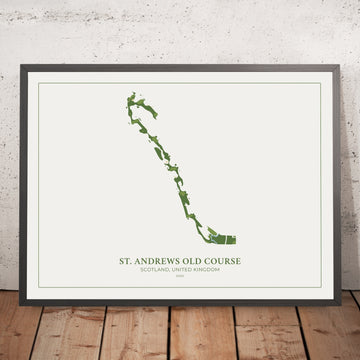 St Andrews Old Course: Mappa moderna del campo da golf 