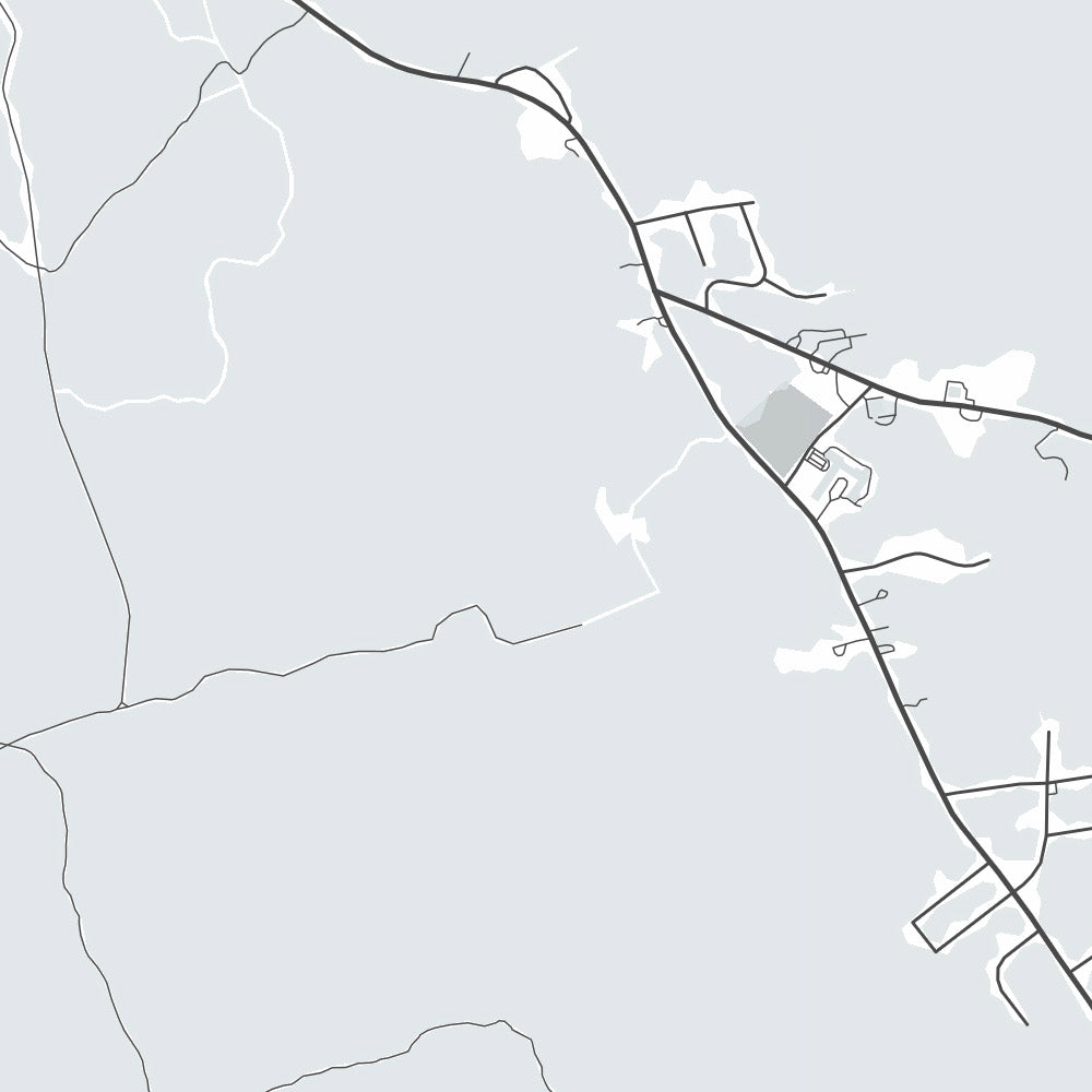 Plan de la ville moderne de Freetown, MA : rivière Assonet, forêt d'État de Freetown, lac Assawompset, US-44, MA-140