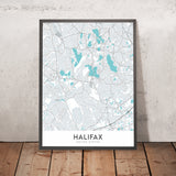 Plan de la ville moderne d'Halifax, MA : lieu historique national de la Citadelle d'Halifax, parc Point Pleasant, Peggy's Cove, horloge de la vieille ville, Province House