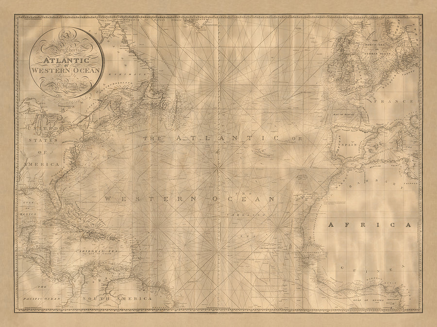 Ancienne carte nautique de l&