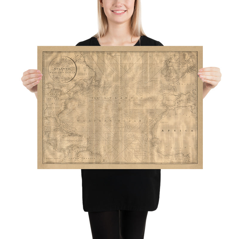 Ancienne carte nautique de l&