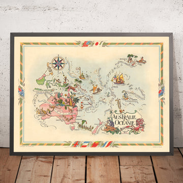 Vecchia mappa pittorica dell&