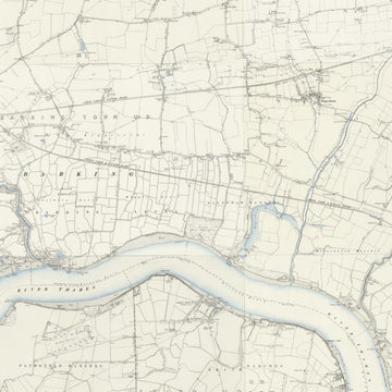 Eine alte Ordnance-Survey-Karte von Barking & Dagenham