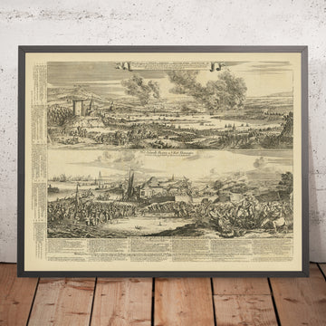 Bataille de Chatham / Raid sur la Medway par Romeyn De Hooghe, 1669 : Guerre anglo-néerlandaise 