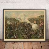 Bataille de Five Forks, Virginie, 1865 par Kurz & Allison : Général Sheridan, Guerre de Sécession américaine 
