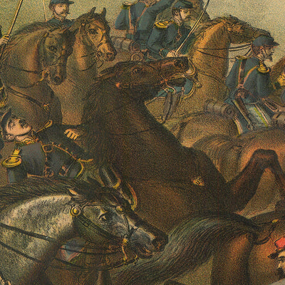 Batalla de Five Forks, Virginia, por Kurz y Allison, 1886