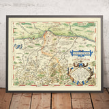 Alte Karte von Bayern von Ortelius, 1570: München, Augsburg, Donau 