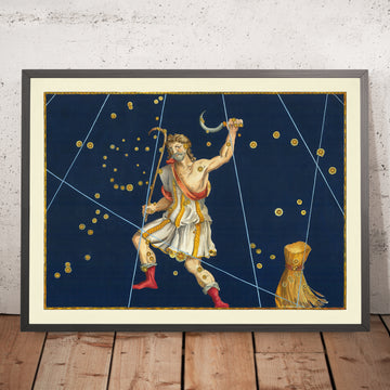 Old Star Map of Bootes by Johann Bayer, 1603 - Celestial Constellation Chart