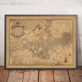 Mappa antica di Boston, 1769 di William Price: Beacon Hill, Centro, Nord, Sud, West End 