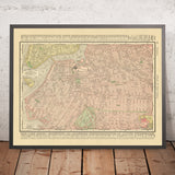 Mappa antica di Brooklyn di Rand McNally, 1897: Downtown Brooklyn, Bushwick, Prospect Heights, Crown Heights, Williamsburg 
