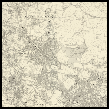 An old Ordnance Survey map of West Bromwich