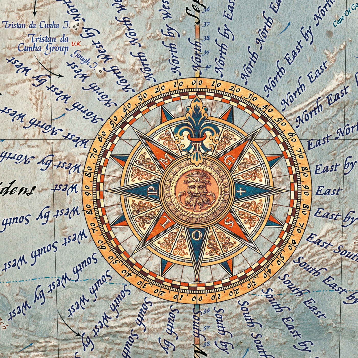 Carte du monde exécutive par Ray&Co, 2025 : Relief océanique 3D, esthétique vintage, chaque drapeau 
