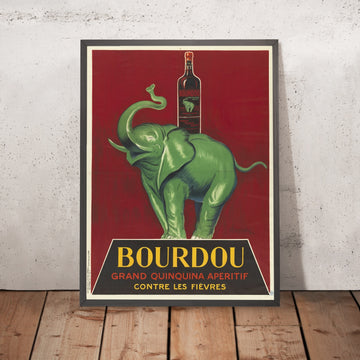 A framed image of Bourdou Vintage Quinquina Aperitif Poster by Leonetto Cappiello, 1926