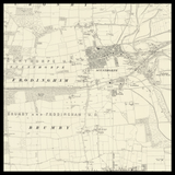 Mapa antiguo personalizado de Scunthorpe 
