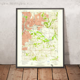 Old Map of Des Moines, Iowa by USGS, 1956 – Raccoon River & Fort Des Moines