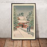 Schnee am Schrein (Neujahrstag) von Hasui Kawase, 1935 