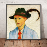 Boy with a Feathered Hat by August Macke, 1910