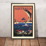 Affiche de voyage de la Grande Barrière de corail : Grande Barrière de corail par James Northfield, 1930 
