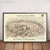 Carcassonne Travel Poster: La Cité by Albert Robida