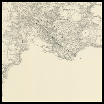 An old Ordnance Survey map of Torquay