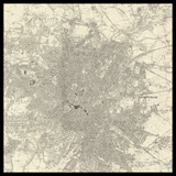 Carte ancienne personnalisée de Birmingham 