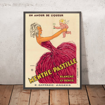 A framed image of Menthe-Pastille Vintage Liqueur Poster by Dransy, 1931