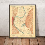 Old Map of Atchison, Kansas by USGS, 1951 – Missouri River, Rush & Shannon