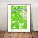 Old Map of Hood River, Oregon by USGS, 1957 – Columbia River, Mount Hood & Mt. Adams