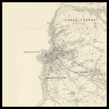 Mapa antiguo personalizado de Aberystwyth 