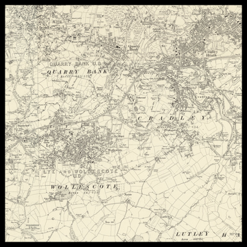 Una vecchia mappa Ordnance Survey di Kingswinford