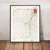 Old Map of Lafayette, Louisiana by USGS, 1955 – Vermilion River, Bayou Teche & Breaux Bridge