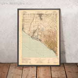 Old Map of Corona del Mar, California by USGS, 1942 – Newport Beach, Laguna Beach & Balboa Island