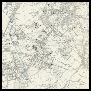 An old Ordnance Survey map of Tooting