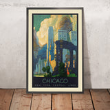 Poster di viaggio di Chicago di Leslie Ragan 