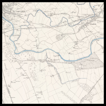 Un antiguo mapa de Ordnance Survey de Irvine