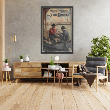 A framed image of ’t Wit Stoopke Vintage Drinks Advertising Poster by J.L. Goffart, 1907