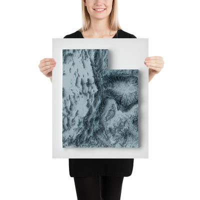 Utah Topographic 3D Relief Map
