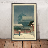Temple Tenno, Osaka par Hasui Kawase, 1935 