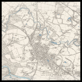 Mapa antiguo personalizado de Motherwell 