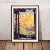 Affiche de voyage de Tarentaise : Pralognan et le massif de la Vanoise par Roger Soubie 
