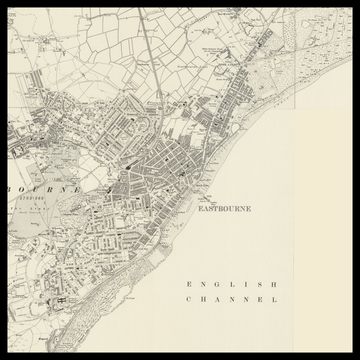 An old Ordnance Survey map of Eastbourne