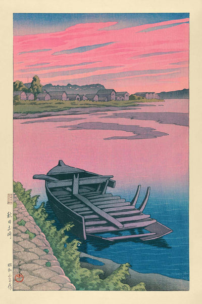 Tsuchizaki, Akita by Hasui Kawase, 1935