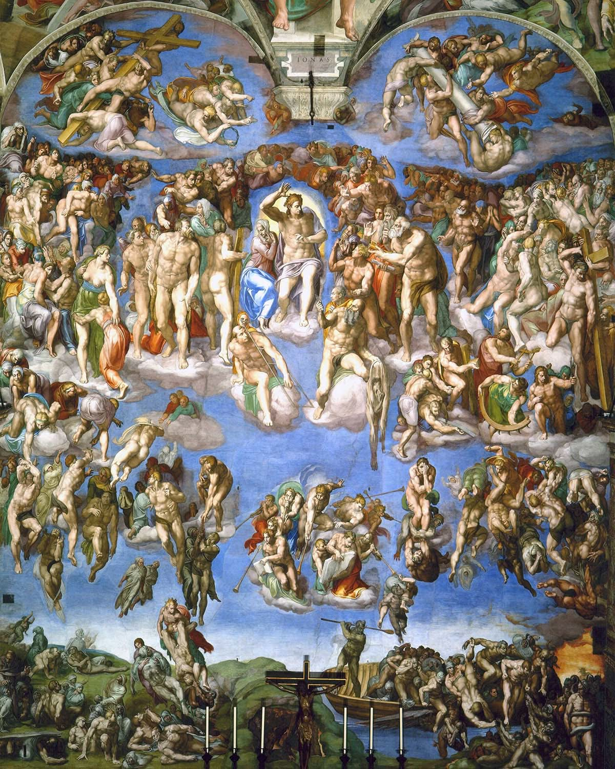 The Last Judgment by Michelangelo Buonarroti, 1536