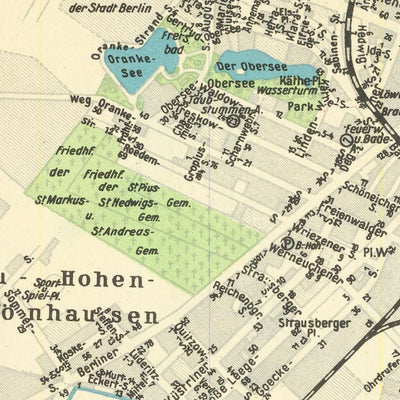 Large Old Summer Olympics Map of Berlin, 1936: Charlottenburg, Tiergarten, Olympic Stadium